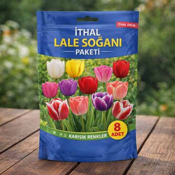 İthal Lale Soğanı Karma Paketi - 1 PAKET 8 FARKLI RENK